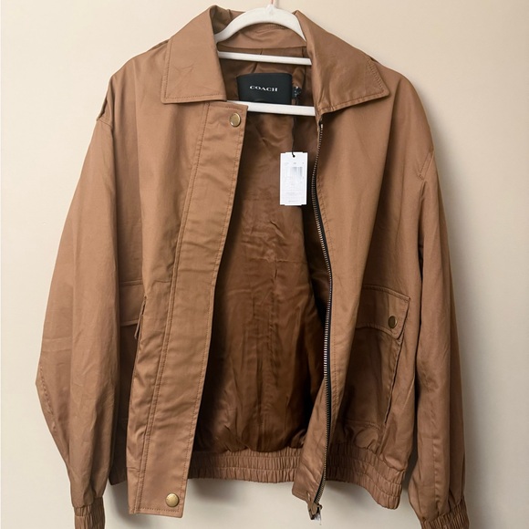 Coach Women's Tan Bomber Jacket - Picture 5 of 5